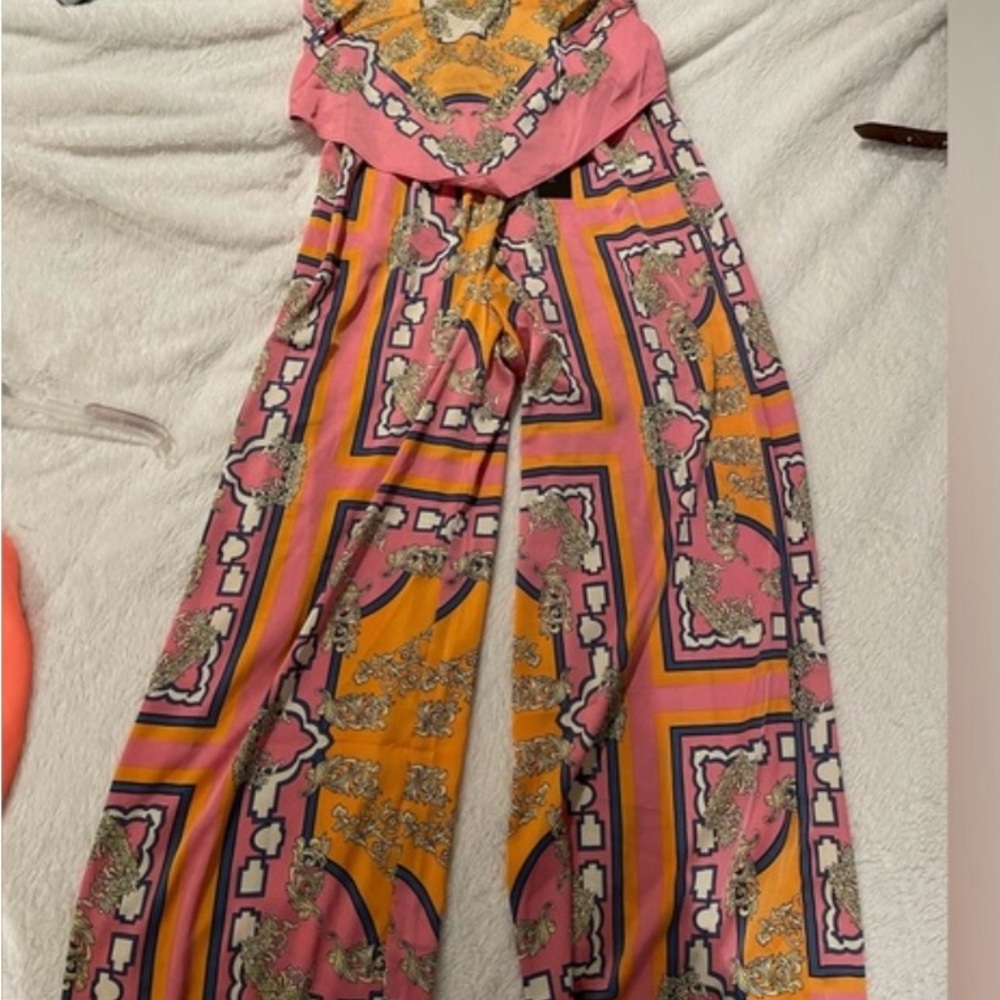 NWOT Rachel Zoe Pink and Orange Geometric two piece set - Picture 6 of 16
